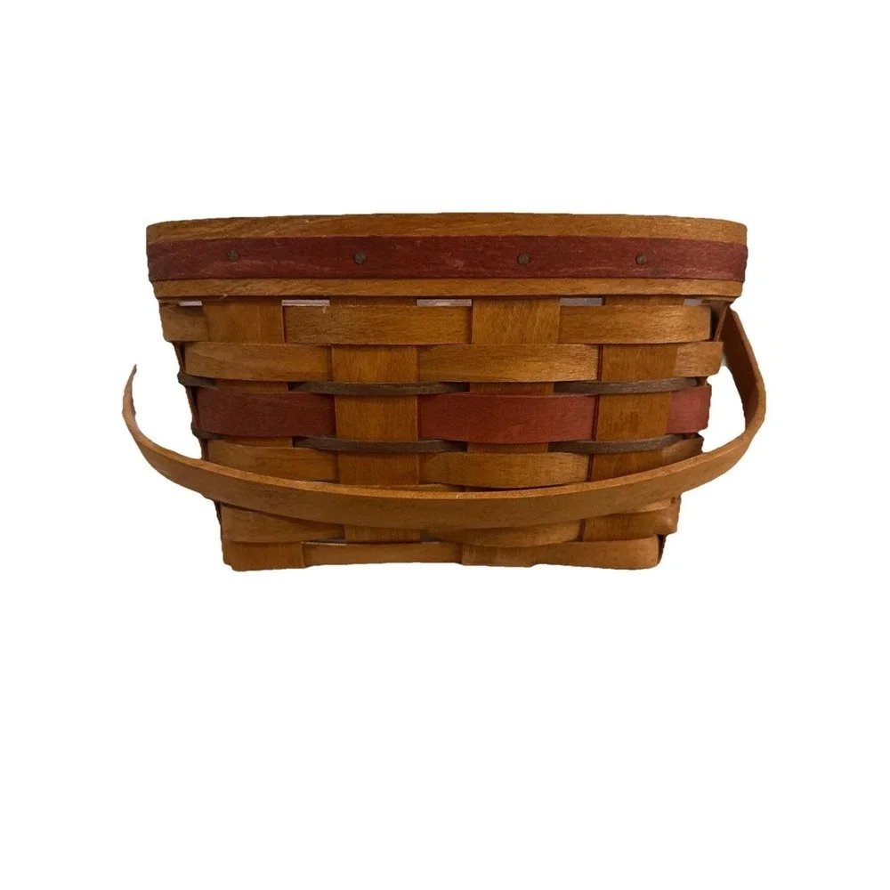 Longaberger 1992 All American Market Basket, Wooden Divider  & Protector‎
